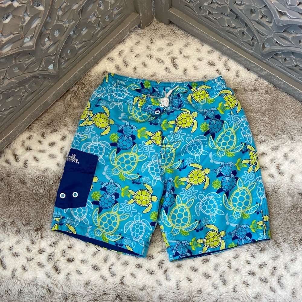 UV Skinz swim trunks boys size 5 beach pool party tropical California summer